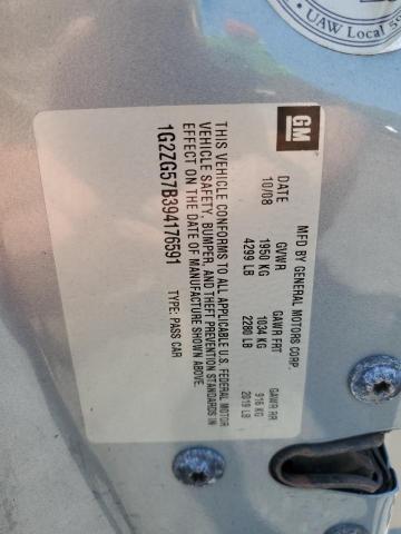 1G2ZG57B394176591 - 2009 PONTIAC G6 BLUE photo 12