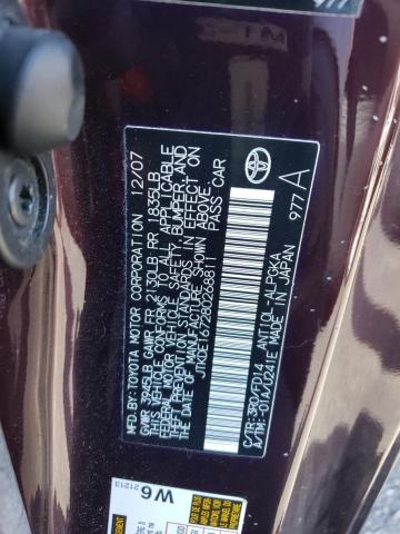 JTKDE167280268811 - 2008 TOYOTA SCION TC 勃艮第红 照片 12