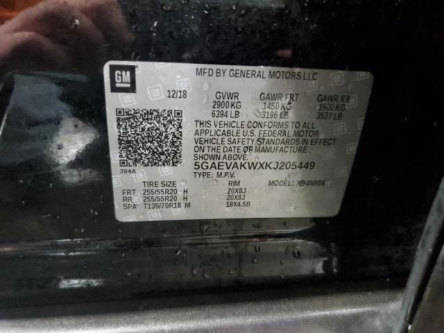 5GAEVAKWXKJ205449 - 2019 BUICK ENCLAVE ESSENCE შავი ფოტო 14