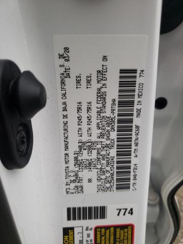 3TMCZ5AN0LM343242 - 2020 TOYOTA TACOMA DOUBLE CAB 白色 照片 10