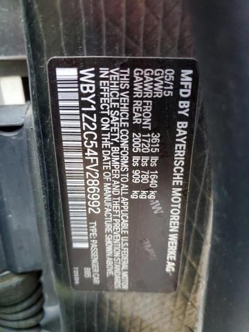 WBY1Z2C54FV286992 - 2015 BMW I3 BEV WHITE photo 12