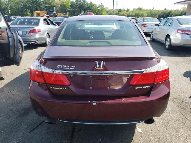 1HGCR2F51DA272091 - 2013 HONDA ACCORD SPORT MAROON photo 6