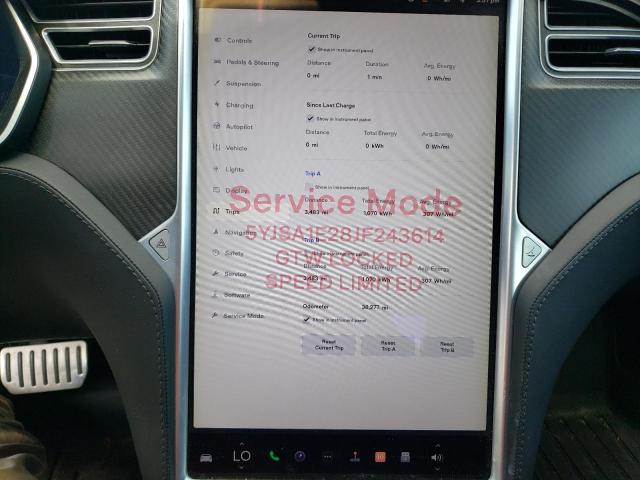 5YJSA1E28JF243614 - 2018 TESLA MODEL S Gümüş foto 9