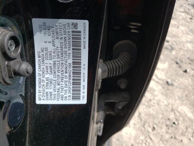 2HGFC2F88MH521688 - 2021 HONDA CIVIC SPORT 黑色 照片 12