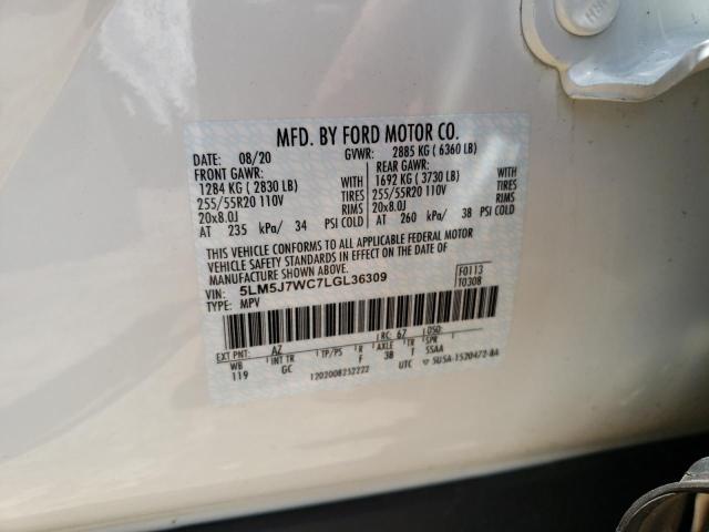 5LM5J7WC7LGL36309 - 2020 LINCOLN AVIATOR RESERVE WHITE photo 13