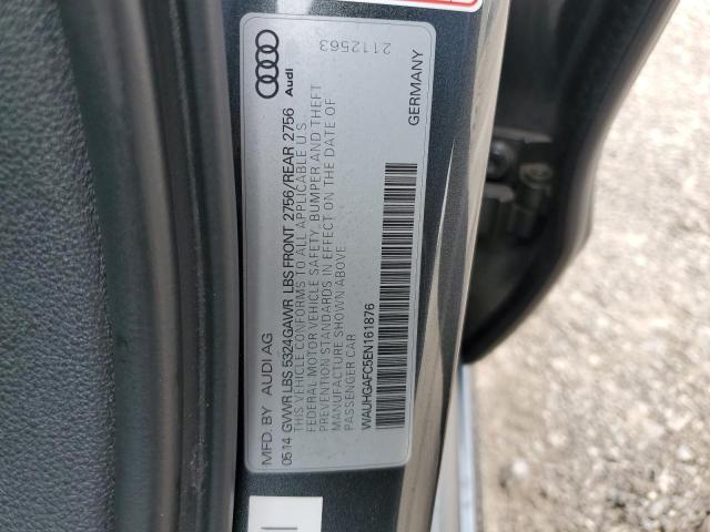 WAUHGAFC5EN161876 - 2014 AUDI A6 PRESTIGE ნაცრისფერი ფოტო 12