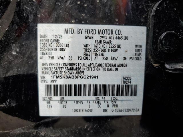 1FM5K8AB8PGC21941 - 2023 FORD EXPLORER POLICE INTERCEPTOR BLACK photo 14