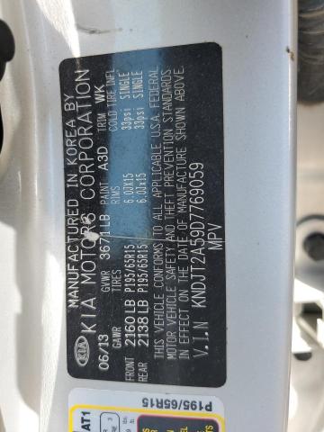 KNDJT2A59D7769059 - 2013 KIA SOUL SILVER photo 12