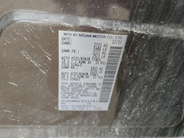 5N1AR2MM4GC615285 - 2016 NISSAN PATHFINDER S CHARCOAL photo 13