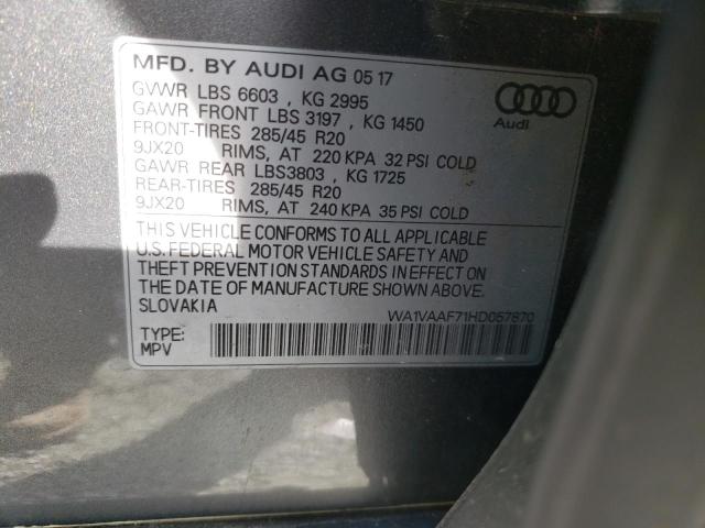 WA1VAAF71HD057870 - 2017 AUDI Q7 PRESTIGE 灰色 照片 13