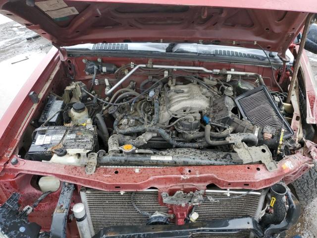 1N6ED26Y14C446386 - 2004 NISSAN FRONTIER KING CAB XE V6 RED photo 11