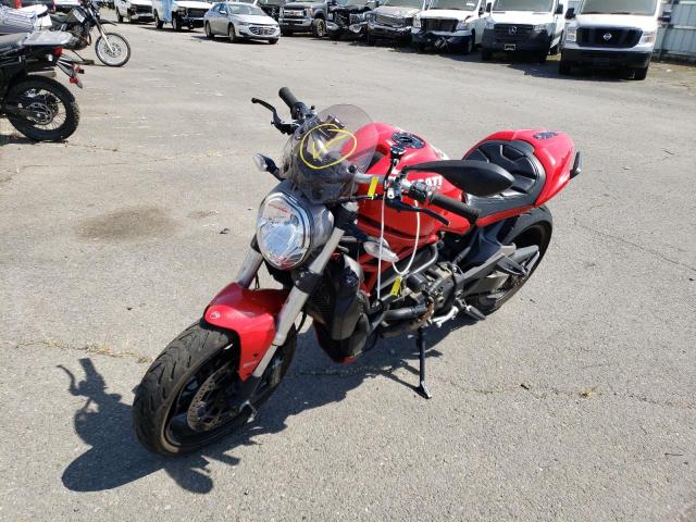 ZDM1RBSV6EB001281 - 2014 DUCATI MONSTER 1200 RED photo 2