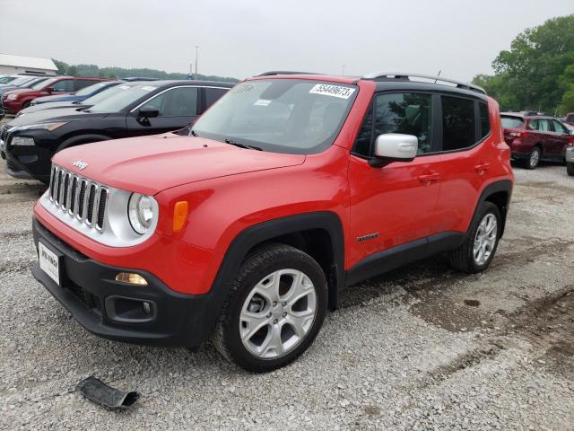 ZACCJBDBXHPF67341 - 2017 JEEP RENEGADE LIMITED RED photo 1