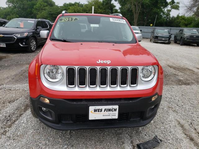 ZACCJBDBXHPF67341 - 2017 JEEP RENEGADE LIMITED RED photo 5