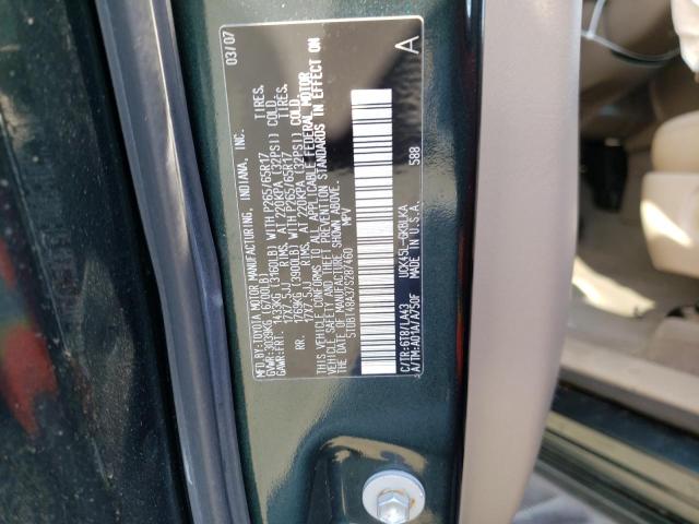 5TDBT48A37S287460 - 2007 TOYOTA SEQUOIA LIMITED GREEN photo 13