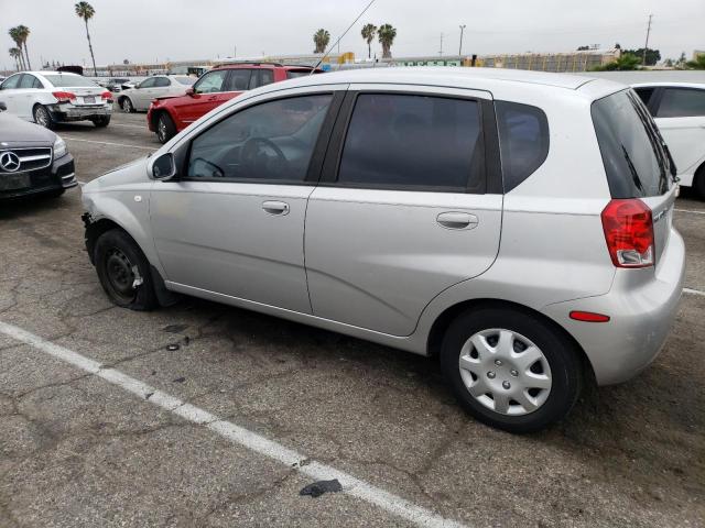 KL1TD66686B675664 - 2006 CHEVROLET AVEO BASE SILVER photo 2