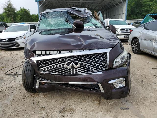 JN8AZ2NF2F9570643 - 2015 INFINITI QX80 BURGUNDY photo 5