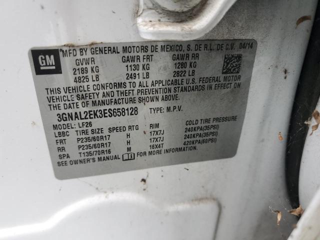 3GNAL2EK3ES658128 - 2014 CHEVROLET CAPTIVA LS 白色 照片 12