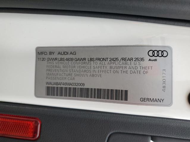 WAUABAF46MA032009 - 2021 AUDI A4 PREMIUM 40 WHITE photo 13