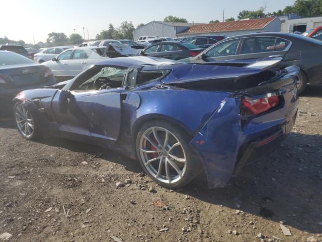 1G1YX2D72H5124036 - 2017 CHEVROLET CORVETTE GRAND SPORT 2LT BLUE photo 2