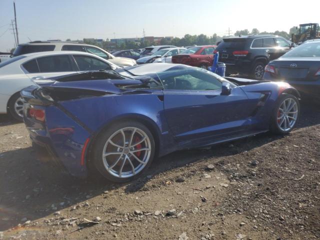 1G1YX2D72H5124036 - 2017 CHEVROLET CORVETTE GRAND SPORT 2LT BLUE photo 3