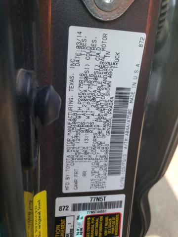 5TFJU4GN3EX059088 - 2014 TOYOTA TACOMA DOUBLE CAB PRERUNNER GRAY photo 12