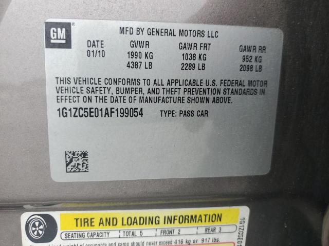 1G1ZC5E01AF199054 - 2010 CHEVROLET MALIBU 1LT 灰色 照片 12