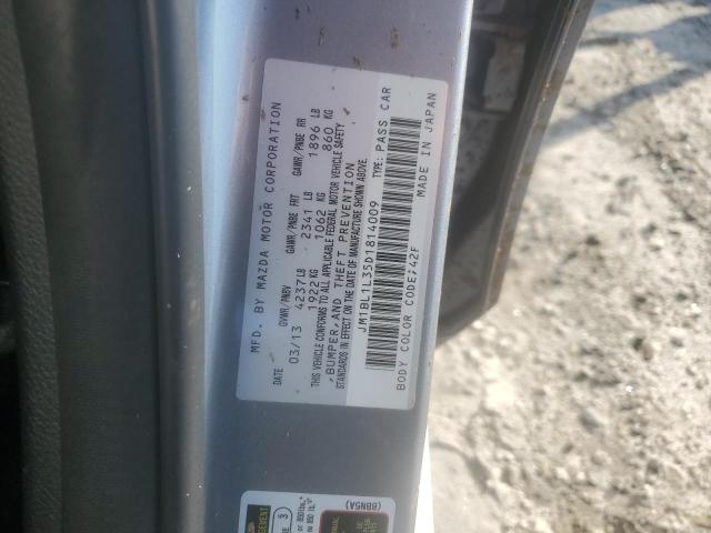 JM1BL1L35D1814009 - 2013 MAZDA SPEED 3 SILVER photo 13