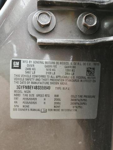 3GYFNBEY4BS559949 - 2011 CADILLAC SRX PERFORMANCE COLLECTION Қоңыр фото 13