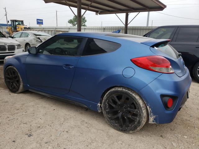 KMHTC6AE5GU259020 - 2016 HYUNDAI VELOSTER TURBO BLUE photo 2