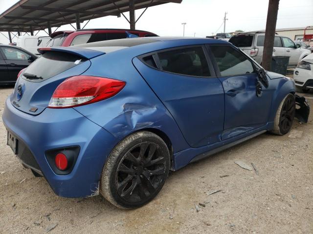 KMHTC6AE5GU259020 - 2016 HYUNDAI VELOSTER TURBO BLUE photo 3