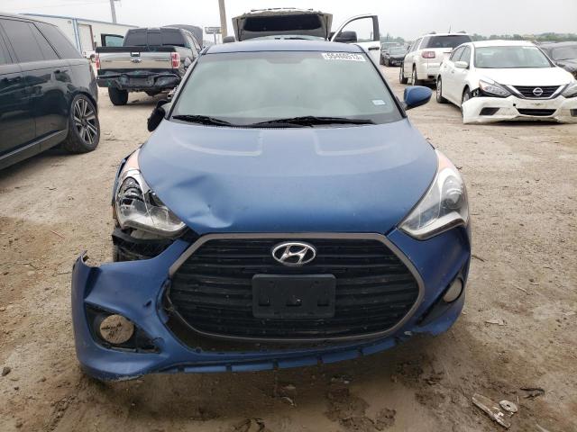 KMHTC6AE5GU259020 - 2016 HYUNDAI VELOSTER TURBO BLUE photo 5