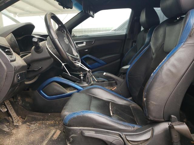 KMHTC6AE5GU259020 - 2016 HYUNDAI VELOSTER TURBO BLUE photo 7