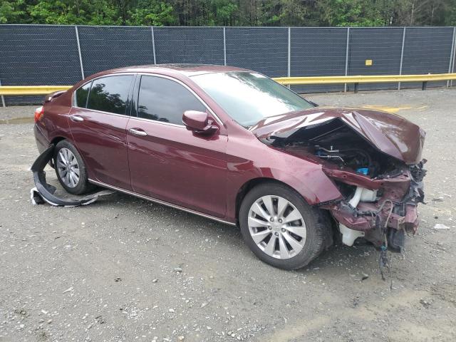 1HGCR3F8XDA016743 - 2013 HONDA ACCORD EXL BURGUNDY photo 4