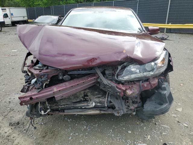 1HGCR3F8XDA016743 - 2013 HONDA ACCORD EXL BURGUNDY photo 5