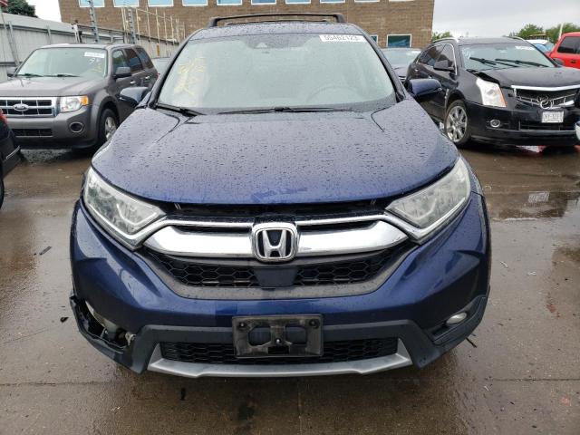 2HKRW2H82HH624232 - 2017 HONDA CR-V EXL BLUE photo 5