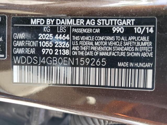 WDDSJ4GB0EN159265 - 2014 MERCEDES-BENZ CLA 250 4MATIC BLACK photo 12