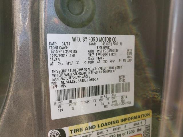 5LMJJ2J56EEL05934 - 2014 LINCOLN NAVIGATOR ნაცრისფერი ფოტო 13