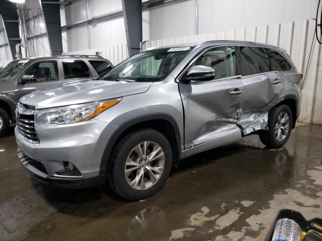 5TDJKRFH4FS098553 - 2015 TOYOTA HIGHLANDER XLE Plata foto 1