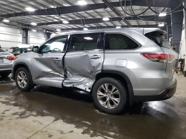 5TDJKRFH4FS098553 - 2015 TOYOTA HIGHLANDER XLE Plata foto 2