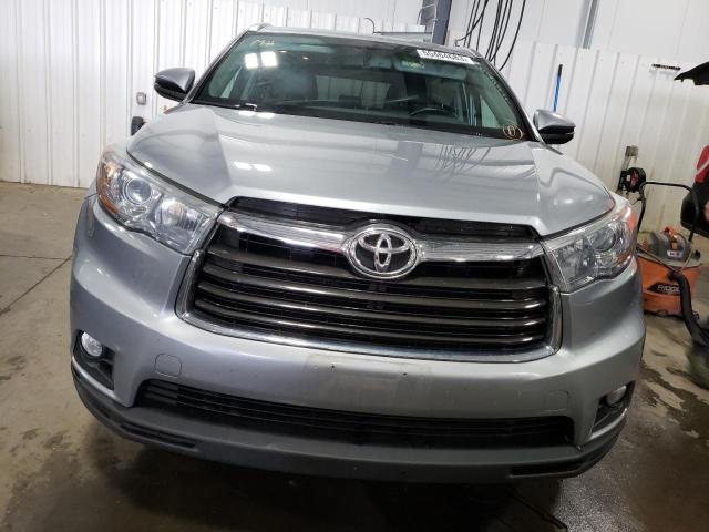 5TDJKRFH4FS098553 - 2015 TOYOTA HIGHLANDER XLE Plata foto 5