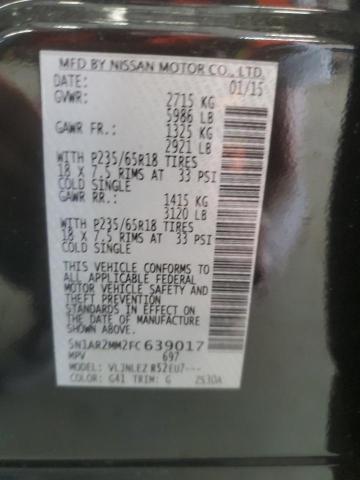 5N1AR2MM2FC639017 - 2015 NISSAN PATHFINDER S BLACK photo 14
