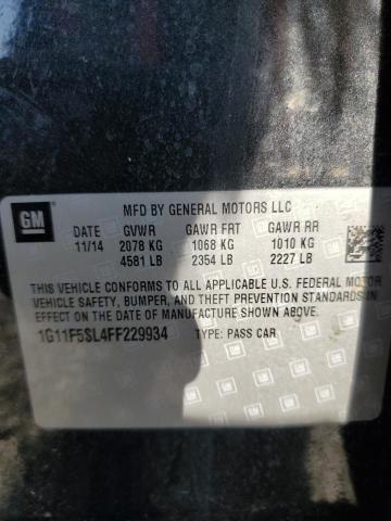 1G11F5SL4FF229934 - 2015 CHEVROLET MALIBU LTZ CHARCOAL photo 12