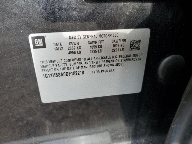 1G11H5SA8DF182218 - 2013 CHEVROLET MALIBU LTZ შავი ფოტო 13