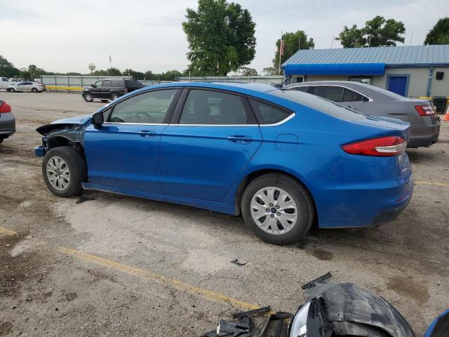 3FA6P0G70KR199312 - 2019 FORD FUSION S BLUE photo 2