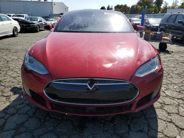 5YJSA1H12EFP64837 - 2014 TESLA MODEL S RED photo 5