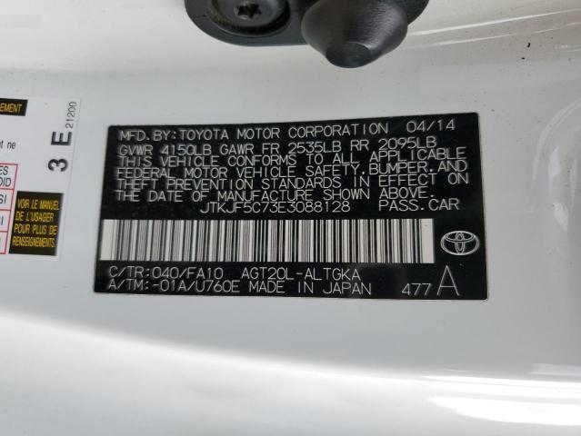 JTKJF5C73E3088128 - 2014 TOYOTA SCION TC WHITE photo 13