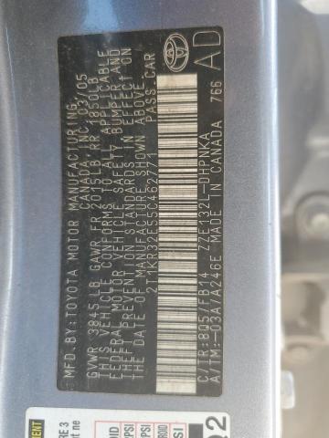 2T1KR32E55C462771 - 2005 TOYOTA COROLLA MA XR BLUE photo 12