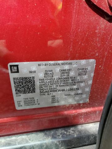 5GAERBKW4KJ109133 - 2019 BUICK ENCLAVE ESSENCE Bordo foto 14