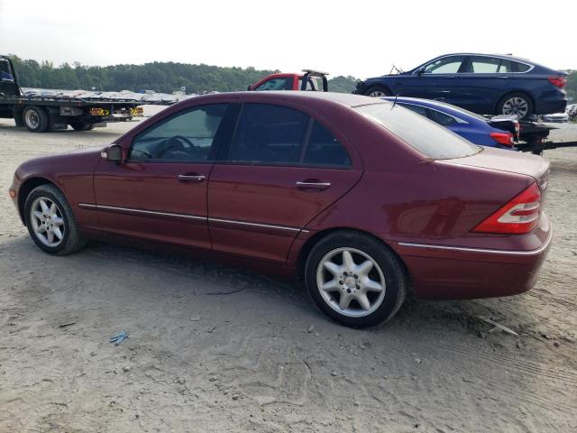 WDBRF61J32F289423 - 2002 MERCEDES-BENZ C-CLASS 240 MAROON photo 2